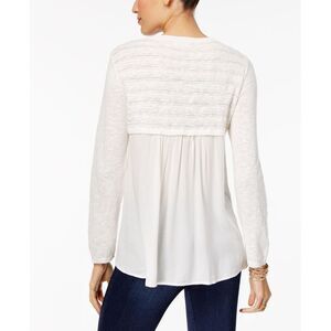 Style & Co High Low Contrast Sweater